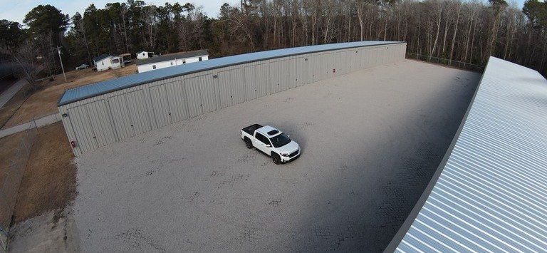 Across street at twilight