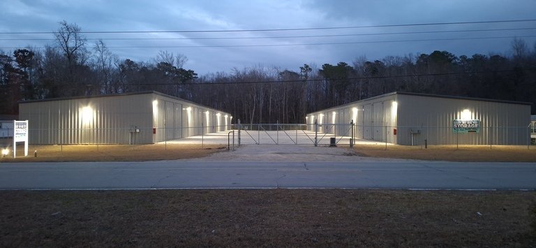 Across street at twilight