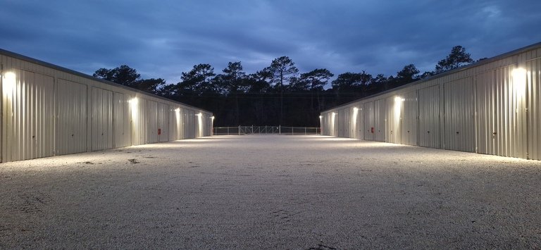 Across street at twilight