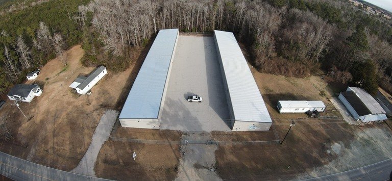 Across street at twilight